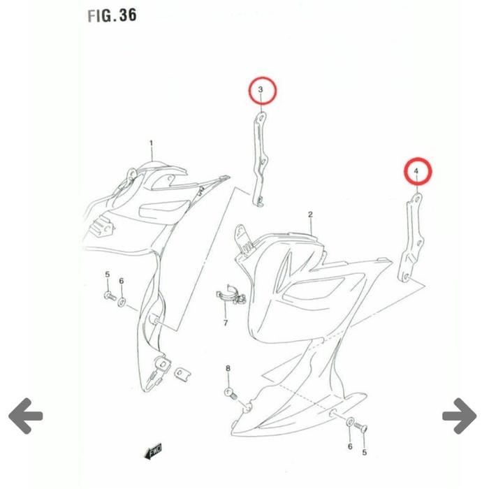 BREKET BRACKET SAYAP, BRACKET SIDE COWLING SATRIA FU 2004-2013 CBU, CKD, BARONG ORIGINAL SGP