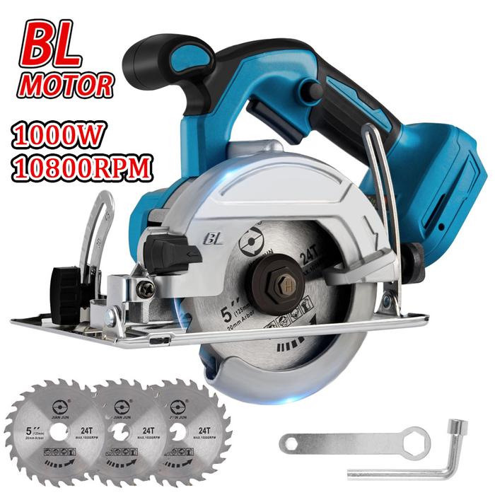 1000W Brushless Electric Circular Saw 10800RPM Cordless