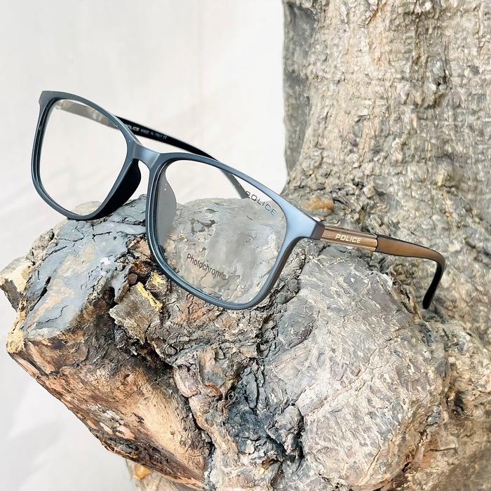 Police [Free box + Lap + Sarung + Cairan Pembersih] Eyewear Photochromic Kacamata Outdoor Anti UV