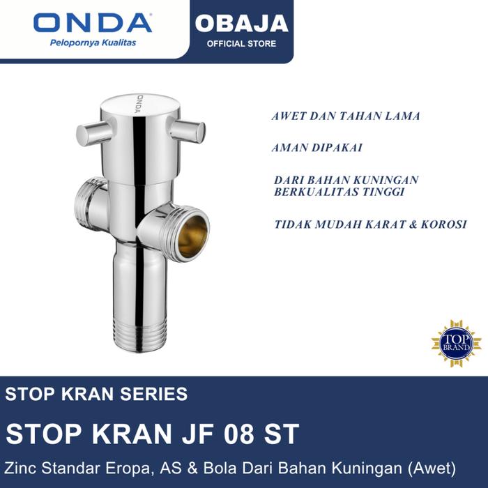 Onda Stop Kran JF 08 ST / Stop Kran Shower WC Closet JF 08 ST 1/2 Inch Onda
