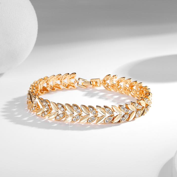 Lanmi Jewelry Gelang Wanita Titanium Mewah Daun Bertatahkan Berlian Indah Aksesoris Fashion Tx115 Pr