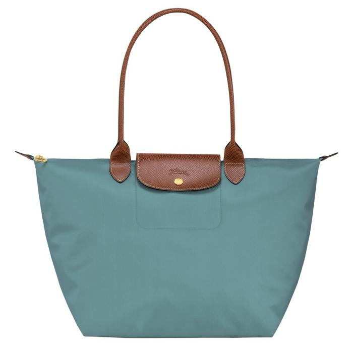 Longchamp lepliage original large tote bag eucalyptus/longchamp original
