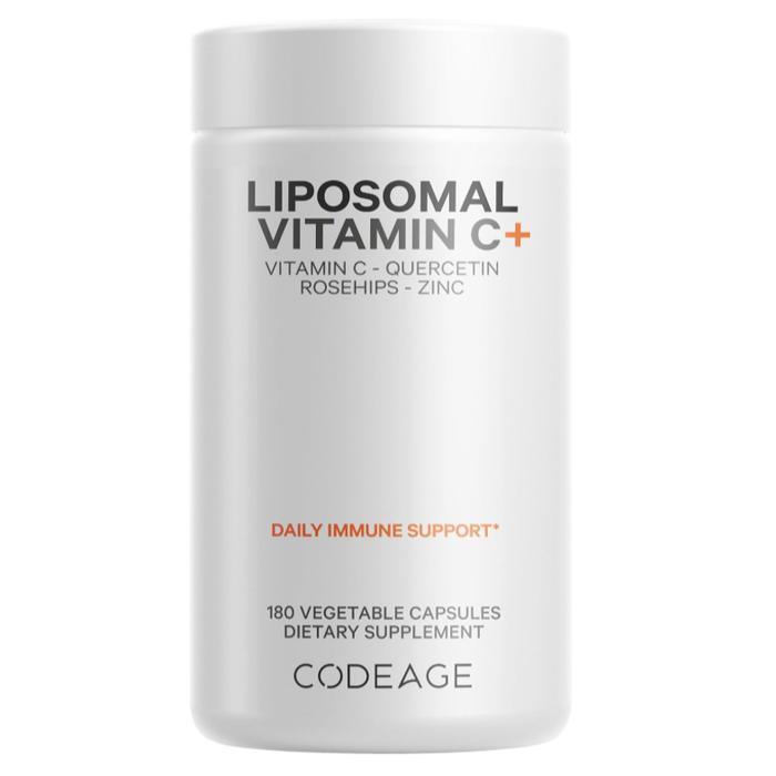 Original Codeage Liposomal Vitamin C+ 1500Mg Quercetin Rosehips 50Mg Zinc