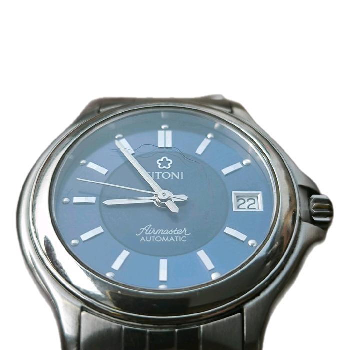 SOLD OUT! Titoni Airmaster Automatic Jam Tangan Pria Biru Dial Kualitas Mint Case 36mm Gerakan Swiss