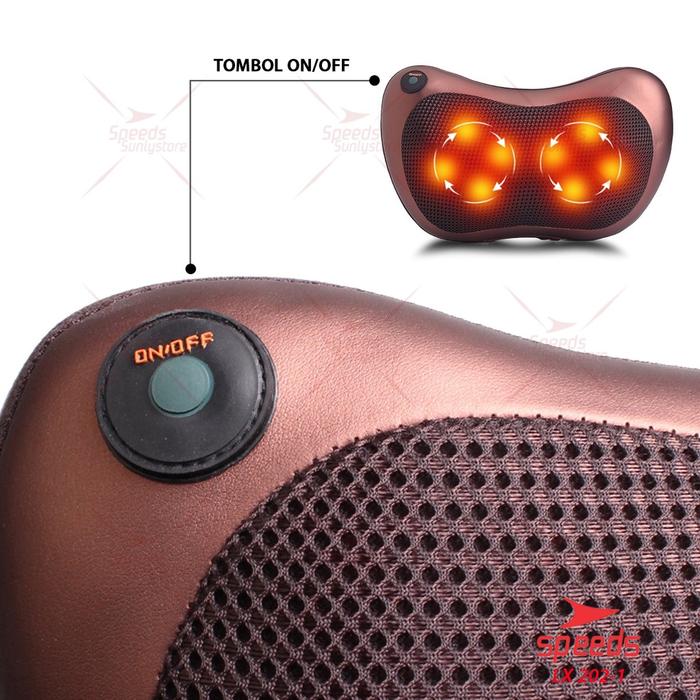 Speeds Bantal Pijat 8 Bola Massage Car And Home Massage Bantal Pijat Leher 202-1