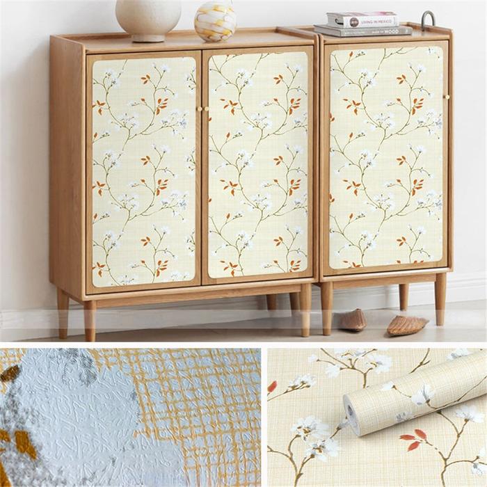 Self Adhesive Floral PVC Wallpaper Modern Flower Wallpaper Living
