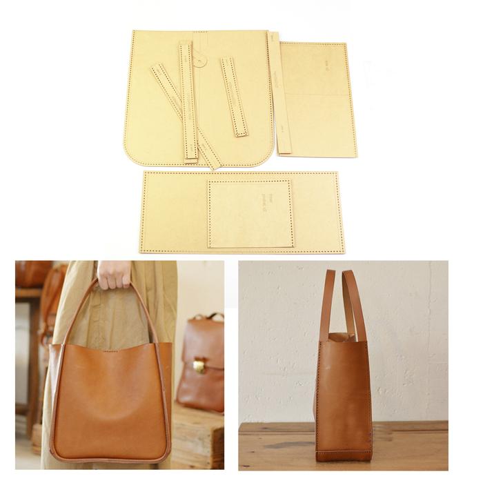 diy Leather kraft women handbag bucket kraft paper die cutting