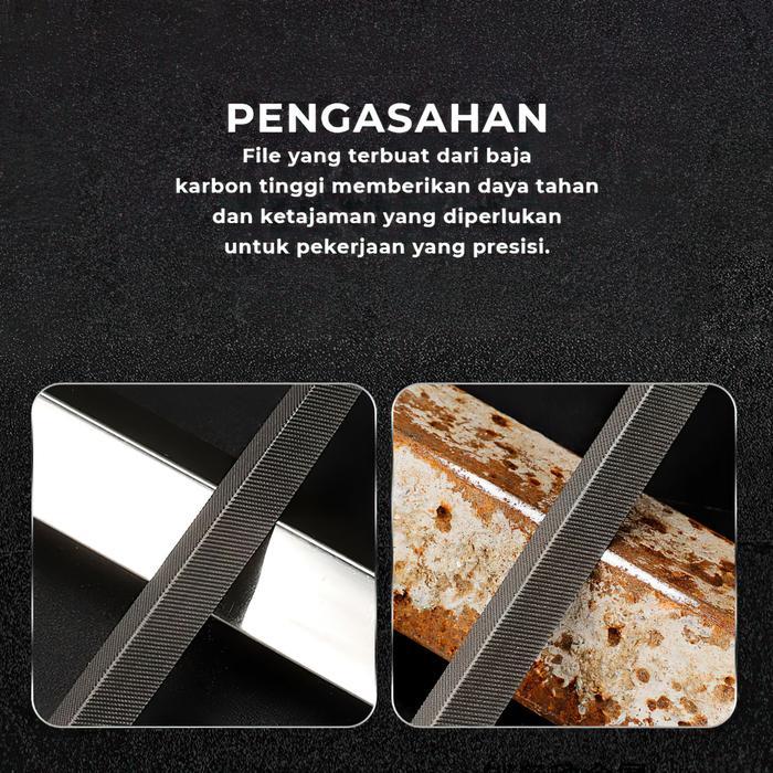 Besi Pengasah Kayu 8 Inch Kikir Besi Woodworking Files 5 Jenis - 6737
