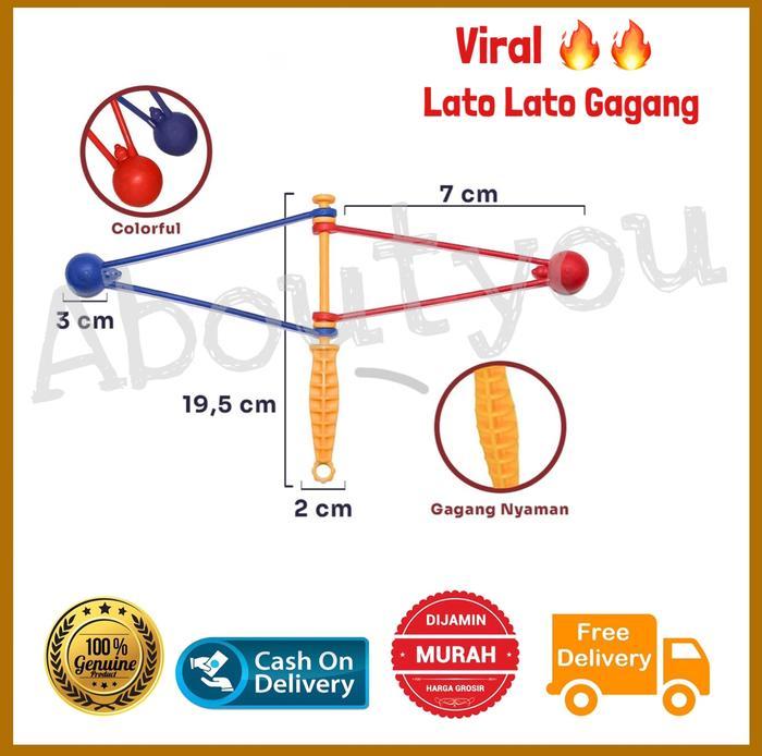 PREMIUM Grosir Mainan Lato Lato GAGANG Viral Mainan Tek Tek anak Lato Stick
