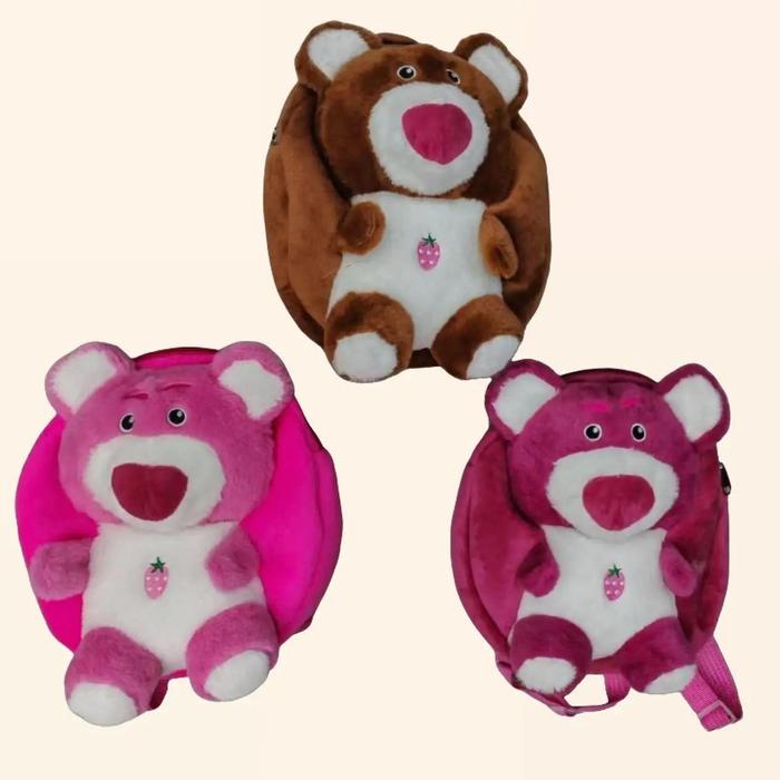 Tas Ransel Boneka bulu Lotso Tas Mini Lotso - Tas Bulu Ransel Lotso Backpack Lotso