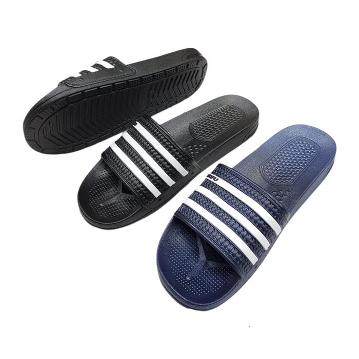 Luofu Sandal Kokop Jelly Pria Garis Putih F1106K1 (E6)