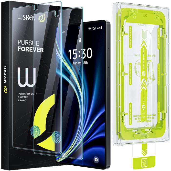 Wsken for Samsung Galaxy S25 Ultra Tempered Glass Anti Gores Screen Protector 9H Glass Tempered [Sup