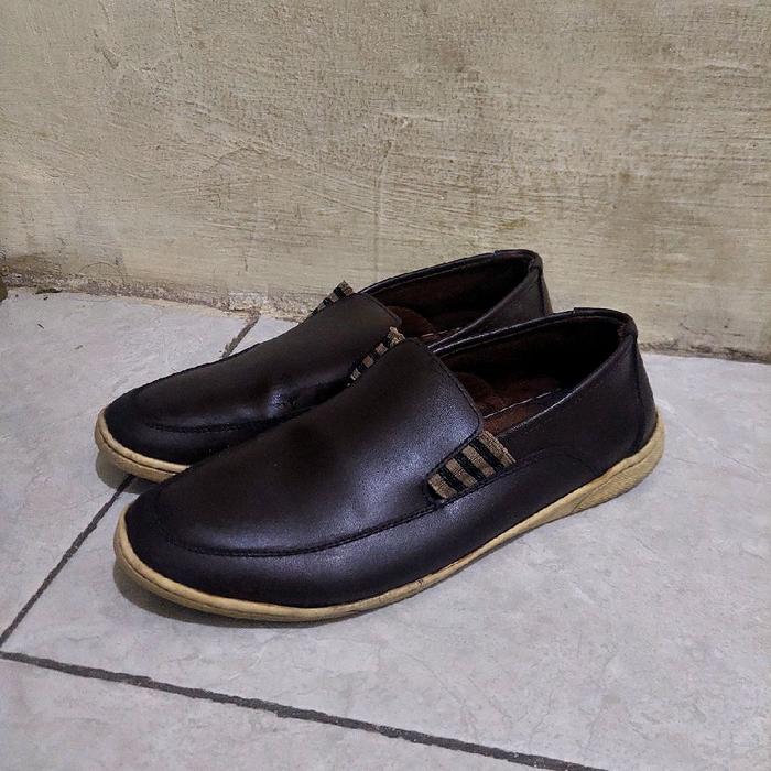 Sepatu Slip On Casual Modello Kulit Asli Pria Kerja Shoes Kasual Sneakers