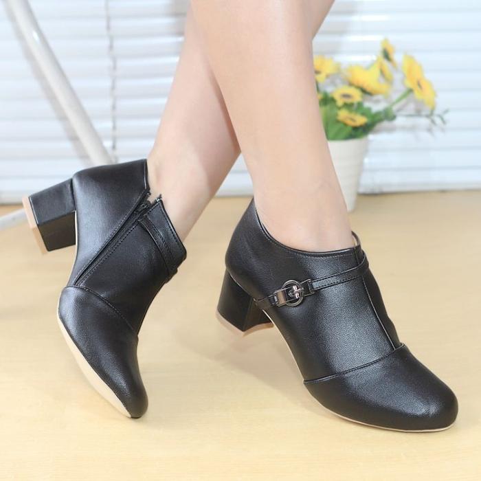 Csx Sepatu Boots Wanita Hils Hak Tahu 5cm