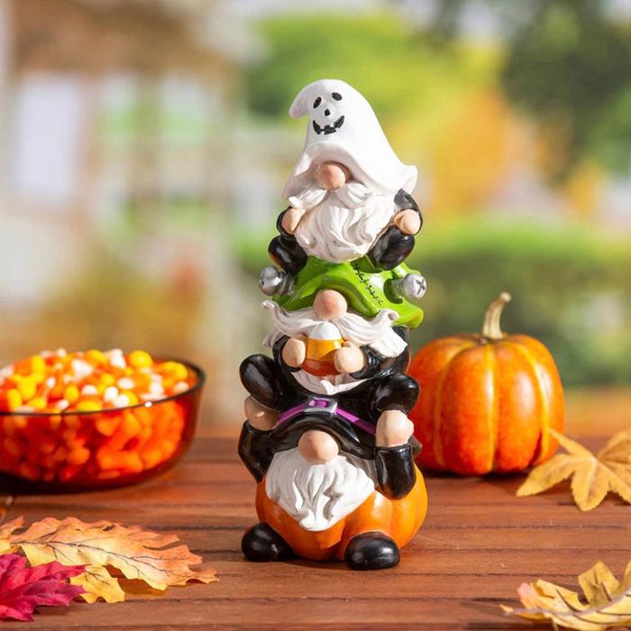 Resin Gnomes Statues Miniature Ornaments Halloween Gnomes Sculptures