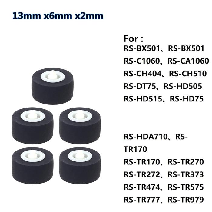 1/5pc 13x6x2mm Card Seat Audio Belt Pulley Tape Recorder Belt Pulley Wheel with axis for SONY player