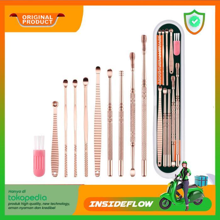 Korek Kuping Set Alat Pembersih Telinga Stainless Aman