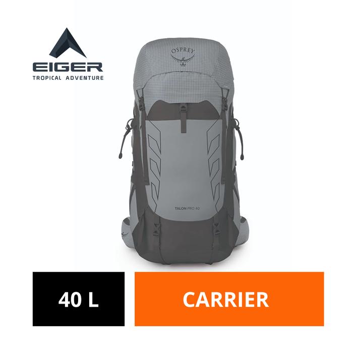 [BISA COD] Tas Mendaki Gunung Pria Eiger Original 40 L Abu Nilon Osprey Talon Pro 40 S24 Carrier Out