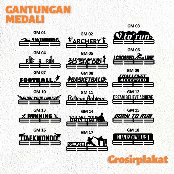 ￼Gantungan Medali Running / Cycling / Triathlon / karate / dan cabang olahraga lainnya / Gantungan M