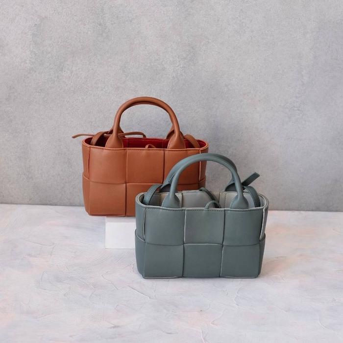 bag BV tas Candy Arco Tote Bag Wood Brown & Aloe Green