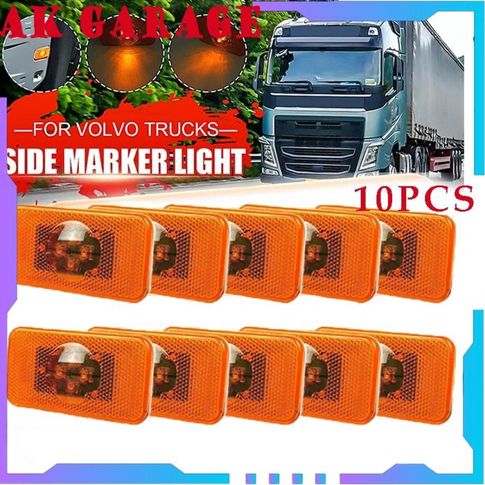 10pcs Lampu Sein Samping Truk LED Lampu Variasi Truk Lampu Volvo Lampu Truk Lampu Led Truklampu Led