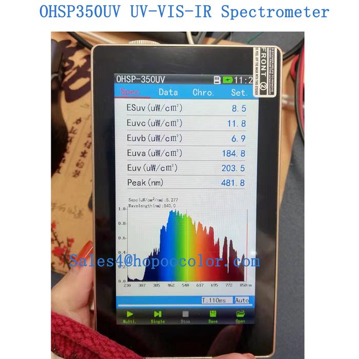 OHSP350UV UVA UVB UVC Radiometer Spectrum Light Meter Spectrometer