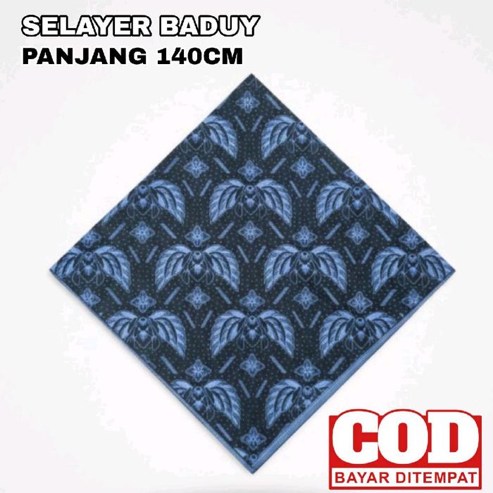 Selayer Baduy/Slayer Batik Baduy/ Selayer Pengikat Kepala Baduy Panjang 140cm