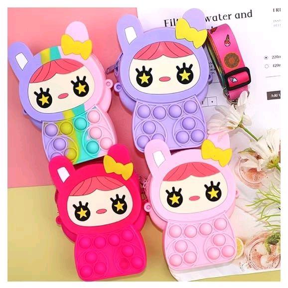 Tas Tali Selempang Mini Pop It Anak Perempuan Lucu Tas Slempang Anak Cewe Murah dengan Desain Karakt