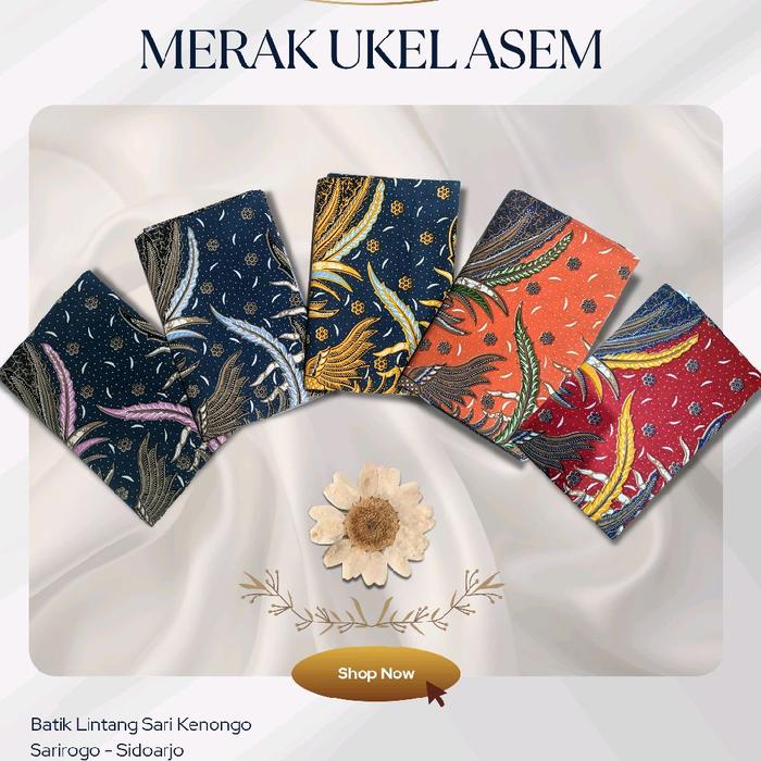 Batik Printing Merak ukel asem Katun