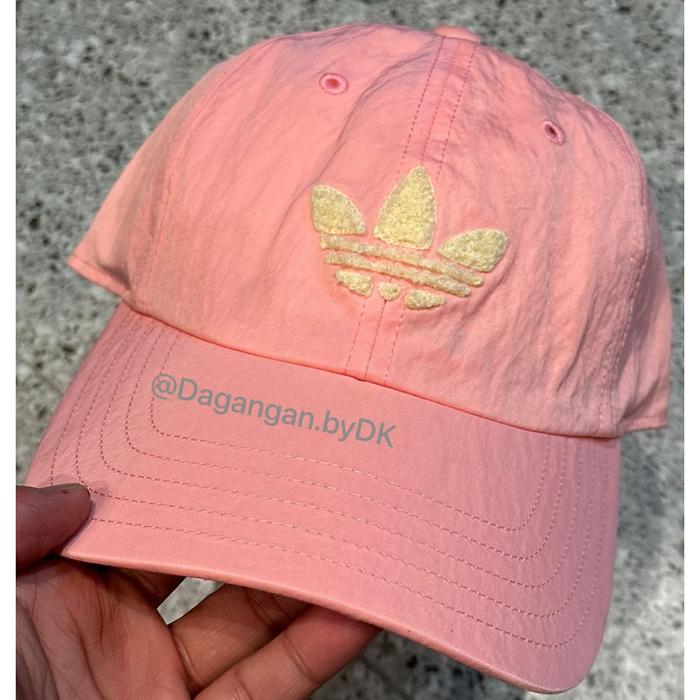 Topi Adidas Running Cap Logo Bordir Original 100% Soft Pink