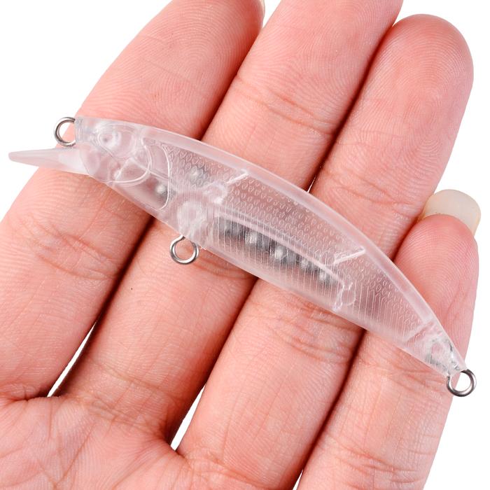20PCS Unpainted Floating Minnow Fishing Lure Hard Artificial Bait 7cm