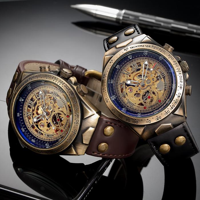 Already168 C-12 Jam Tangan Pria Automatic FNGEEN ORIGINAL Classic tanpa baterai  Kulit Otomatis Taha