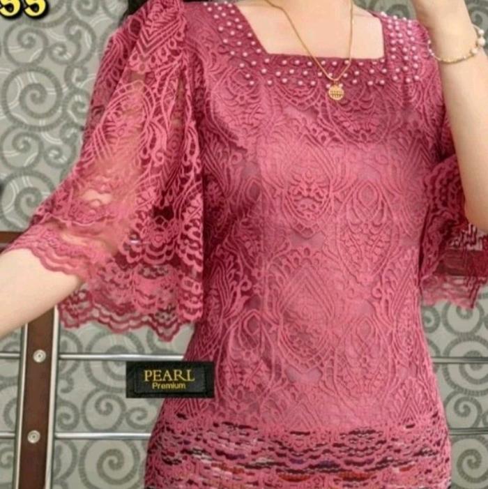 blus semi renda terbaru wanita import