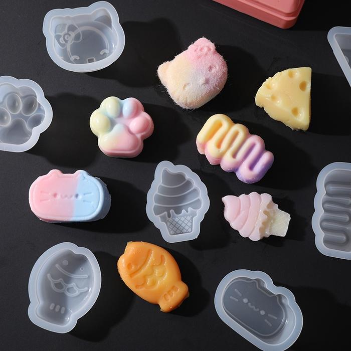 1pc CETAKAN RESIN / CETAKAN SABUN / CAKE KUE COKELAT Silicone Mold Silikon Model Kawai Lucu Imut Hel