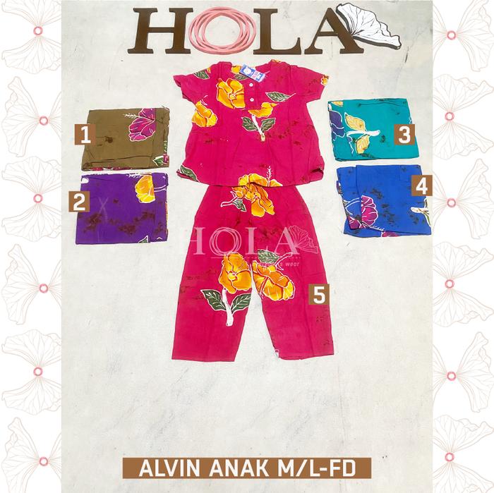 HOLA_FASH | Setelan Anak Alvin L dan XL, Setelan Cp anak batik, batik anak