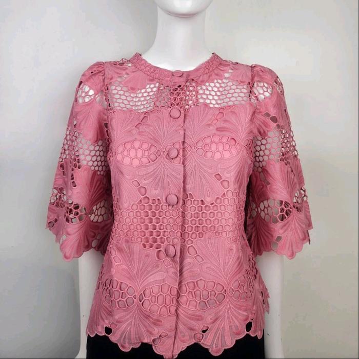 atasan brokat bangkok pink butik berkualitas