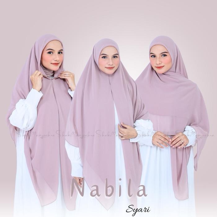 Jilbab Segi empat Instan Resleting Hijab Syari Jumbo 2 layer Krudung Segitiga instant Zipper Ukuran