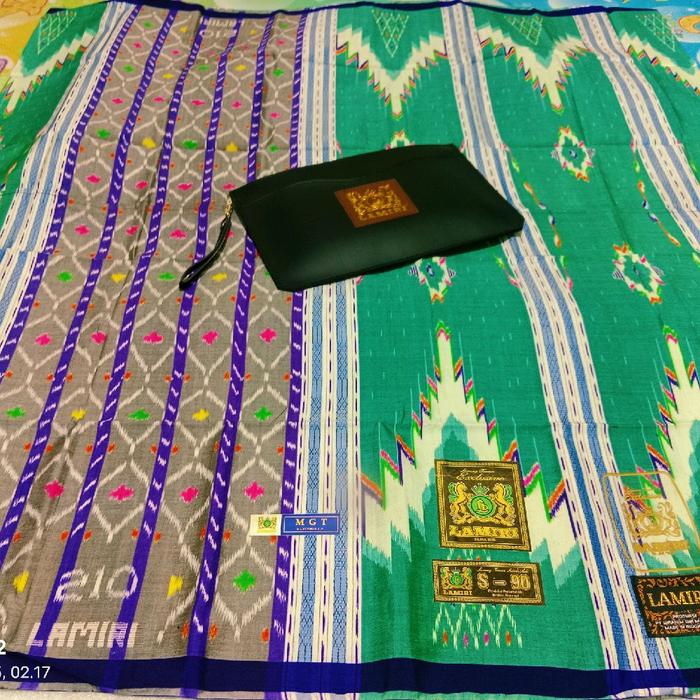 SARUNG TENUN LAMIRI S90 MGT MOTIF MGN BHS FULL SUTERA JAHIT TENGAH Muslim Dewasa Santri