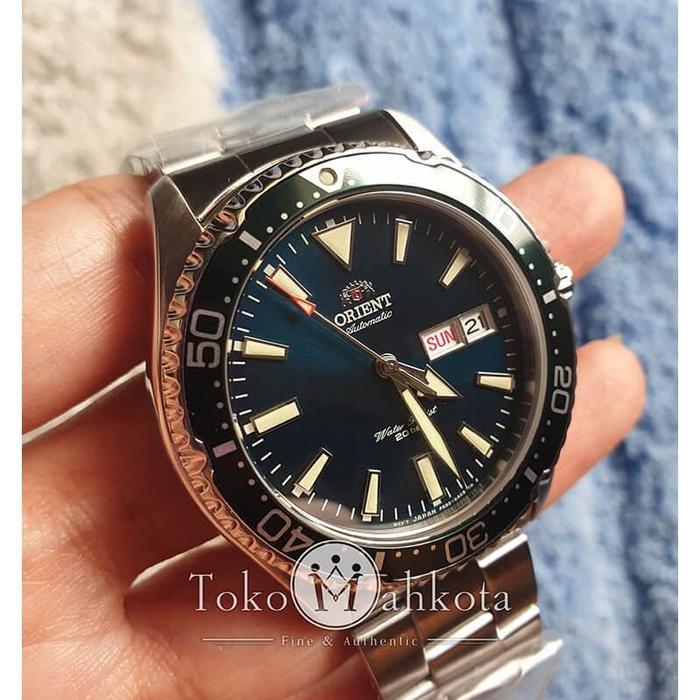 PREMIUM Jam Orient Mako 3 Green Kamasu RA AA 0004E / RA AA0004E19B