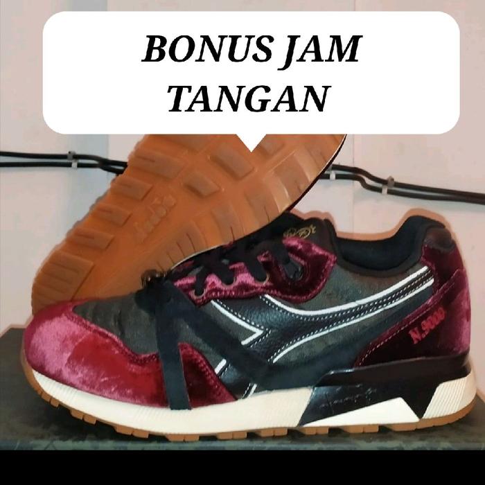 Diadora Sepatu N9000 in vino veritas x Sabotage x 24 Kilates Sneakers Size US8.5 Baru 100% Original 