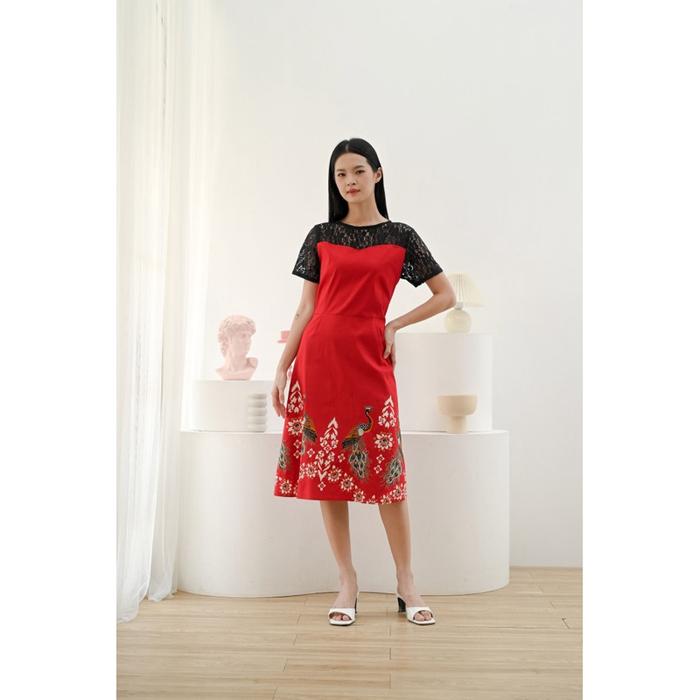 Couple Batik Asmirandah I700 Red Dress Jumbo