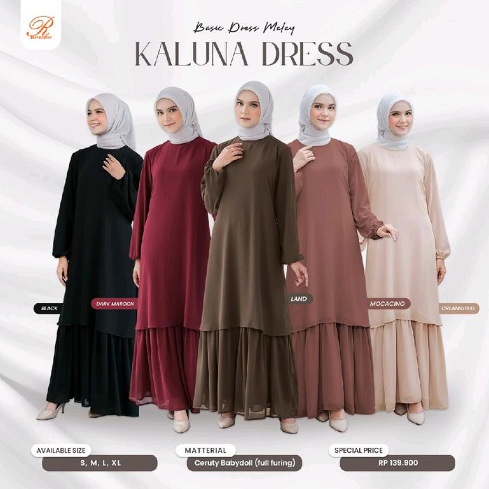 Kaluna Dress by Rivantie/Dress Malay/Gamis malay/Gamis murah