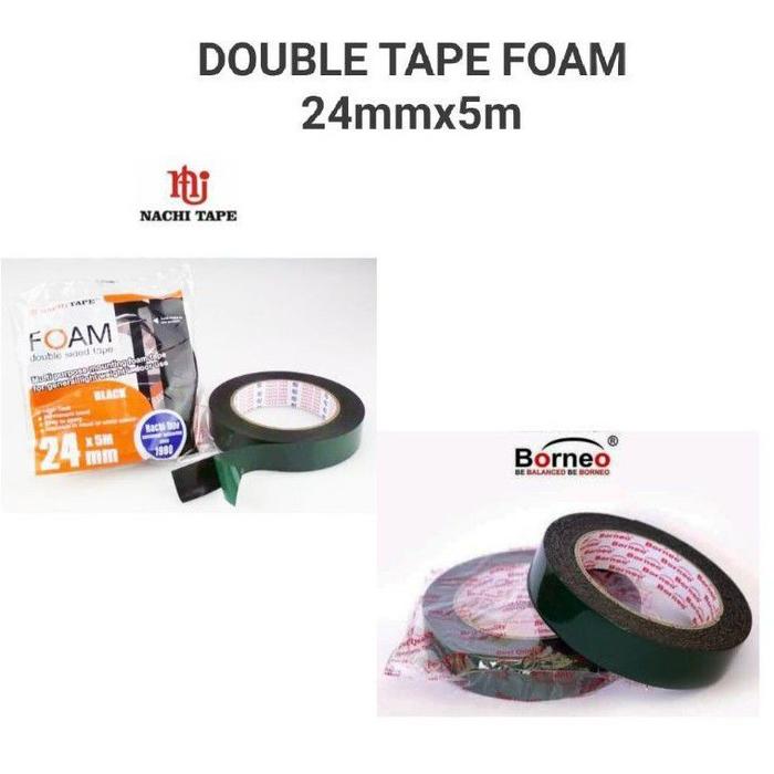 Isolasi Double Tape Foam Nachi  Borneo 24 Mm X 5 M