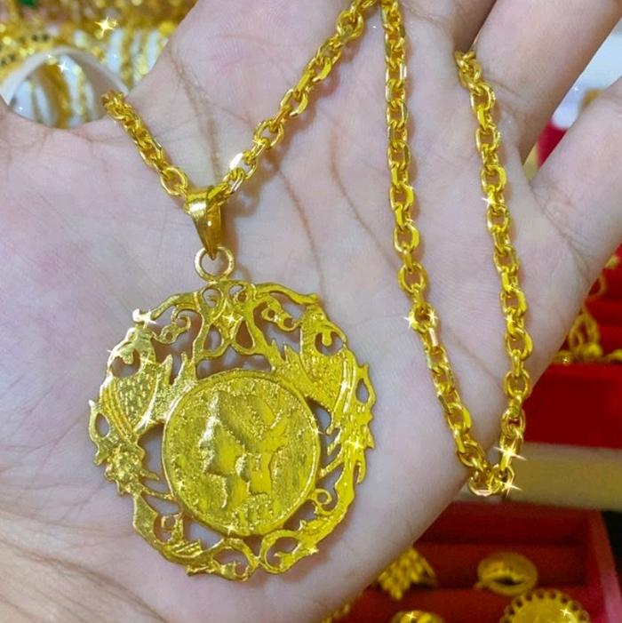 Kalung koin eli za hijab liontin  cantik bersurat bisa tukar tambah