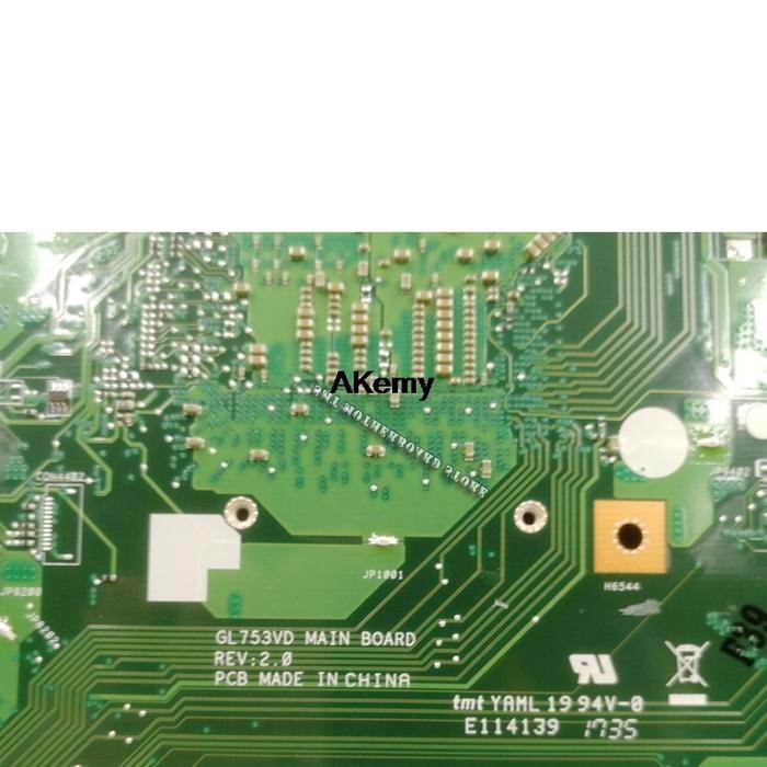 GL753VD Motherboard Laptop I5-7300HQ I7-7700HQ CPU GTX1050 GTX1050TI