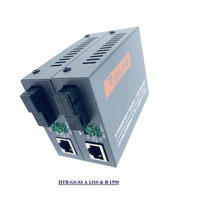 1 Pair Gigabit Fiber Optical Media Converter HTB-GS-03 A&B 1000Mbps