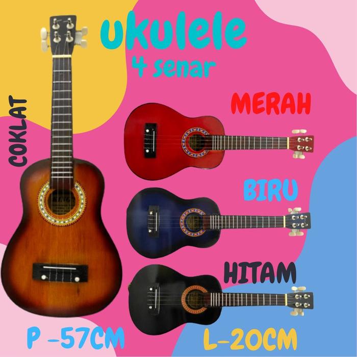 Alat Musik Gitar kayu Ukulele  Senar 4 Gitar Mini ~ MALL 89 ( COD )