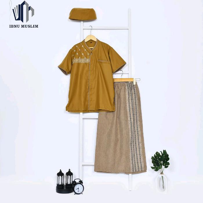 KOKO SARKOCI ANAK BY IBNU MUSLIM COLLECTION Setelan Baju Katun Toyobo Peci