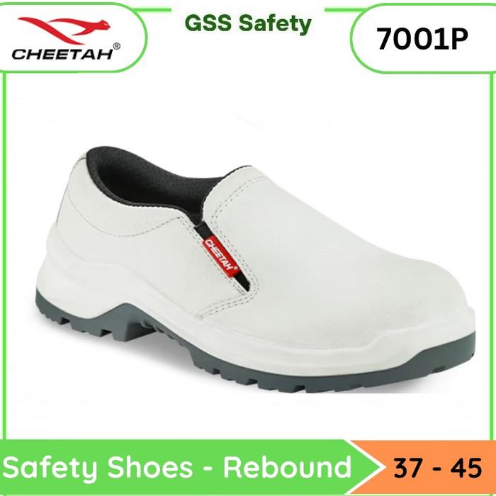 Sepatu Safety CHEETAH 7001P Safety Shoes S1 SRC Rebound - Sepatu Safety Laboratorium Putih
