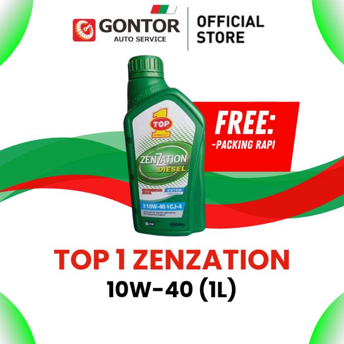 FREE FILTER OLI - Oli Mobil Top 1 Super Original 10W-40 Oli Zenzation Diesel 1 L - Gontor Auto Servi
